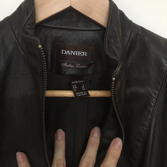 Italian leather motorcycle blazer - Picture 3 of 4